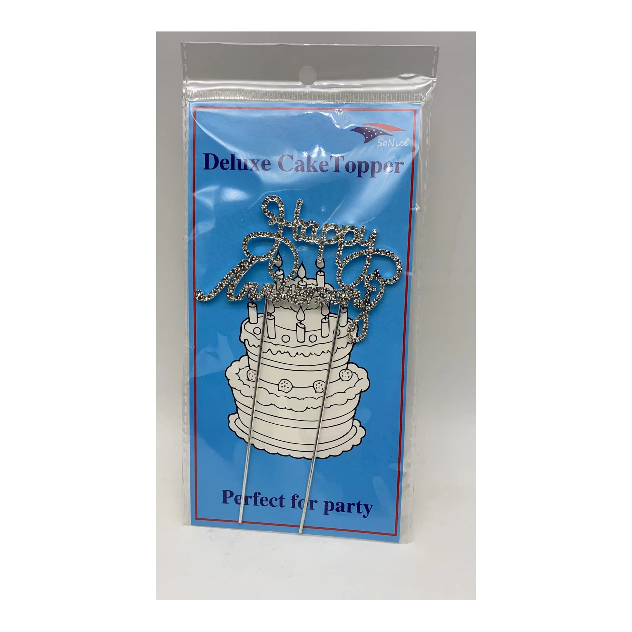 Cake Topper 'Happy Anniversary' Inner 12Pc